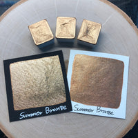 Summer bronze gold watercolor paints half pan