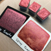 Spicy tomato red watercolor paints half pans