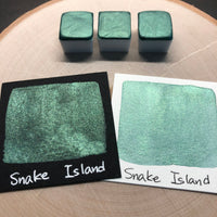 Snake Island Green watercolor paints half pan
