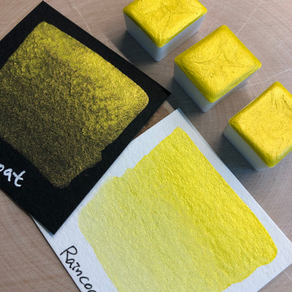 Raincoat yellow watercolor paints half pans