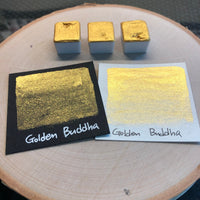Golden buddha gold watercolor paints half pan