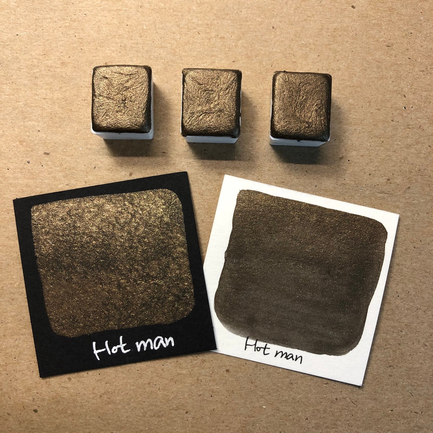 Hotman brown watercolor paints half pan