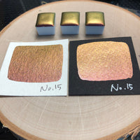 No.15 number series Handmade color shift watercolor paints chrome pigments Half/Quarter/Mini