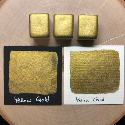 Yellow Gold Extra fine watercolor paints half pan