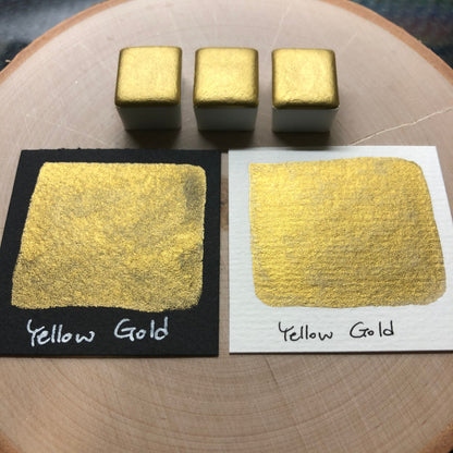 Yellow Gold Extra fine watercolor paints half pan