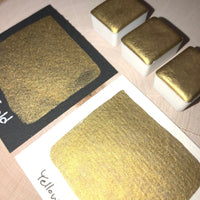 Yellow Gold Extra fine watercolor paints half pan