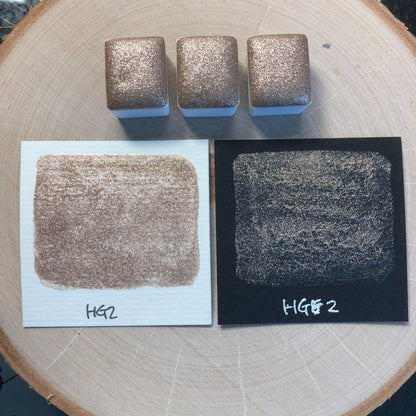 HG2 Holo Glitter Handmade watercolor paints holographic half pan