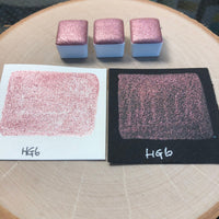 HG6 Holo Glitter Handmade watercolor paints holographic half pan