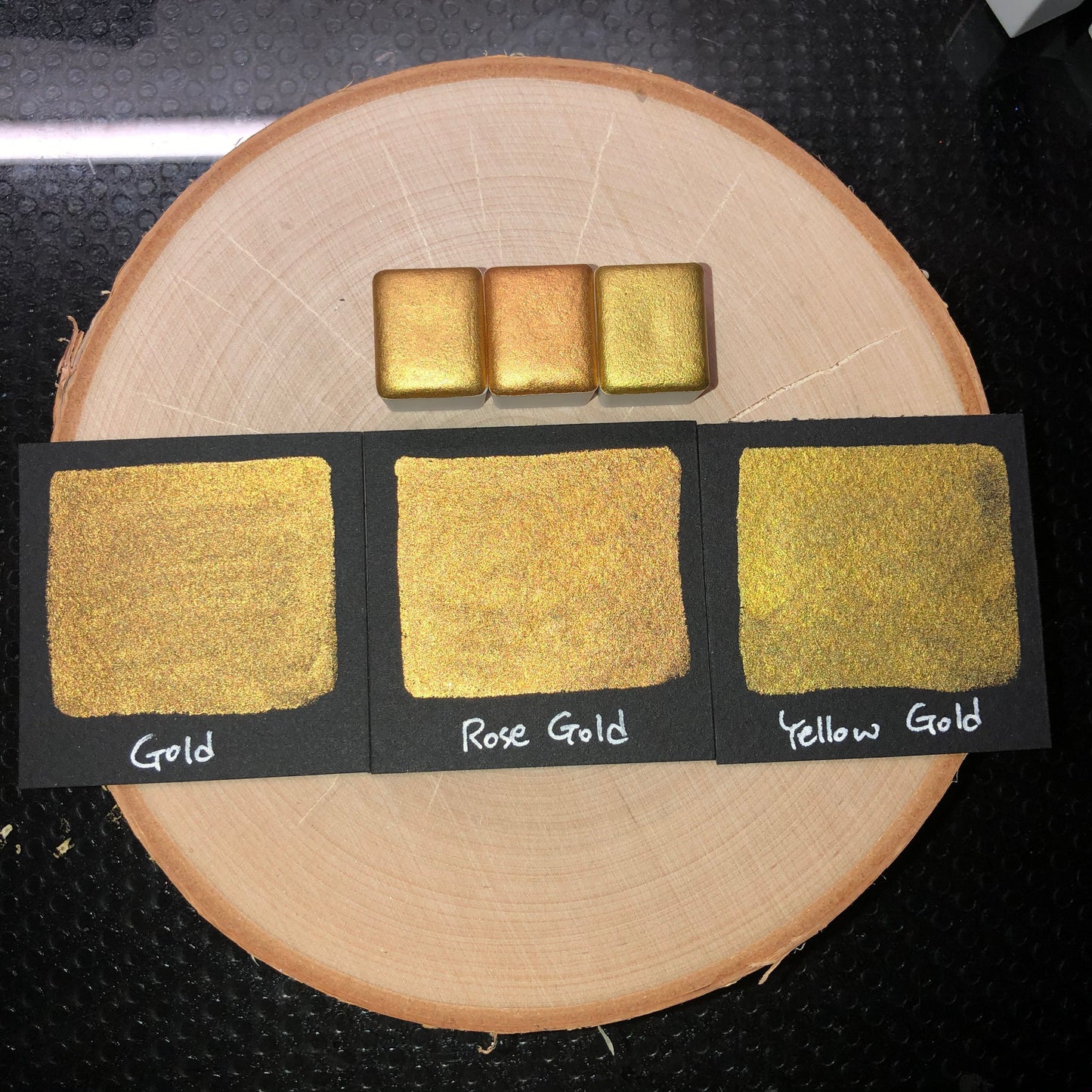 Rose Gold Extra fine watercolor paints half pan