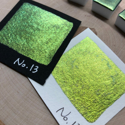 No.13 number series Handmade color shift watercolor paints chrome pigments Half/Quarter/Mini