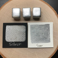 Silver Extra fine watercolor paints half pan