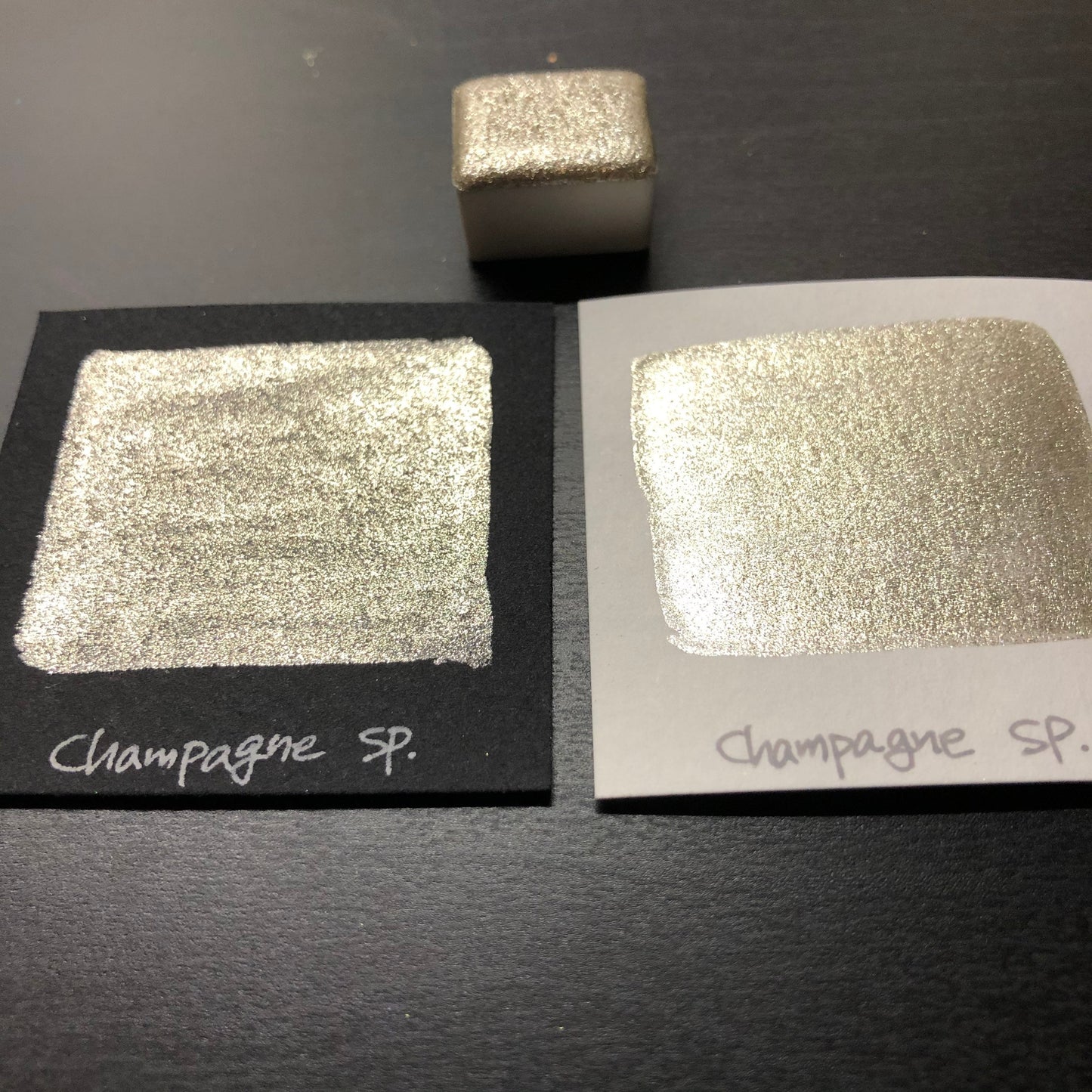 Champagne sparkle gold GDSP watercolor paints half pans