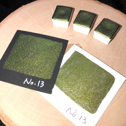 No.13 number series Handmade color shift watercolor paints chrome pigments Half/Quarter/Mini