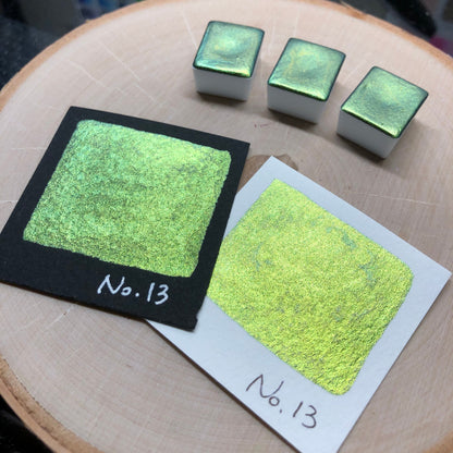 No.13 number series Handmade color shift watercolor paints chrome pigments Half/Quarter/Mini