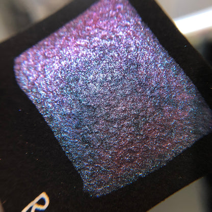 RC 2 Chameleon color shift glitter pigments watercolor paint half pan