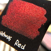 Red Christmas Chrome watercolor paint half pan