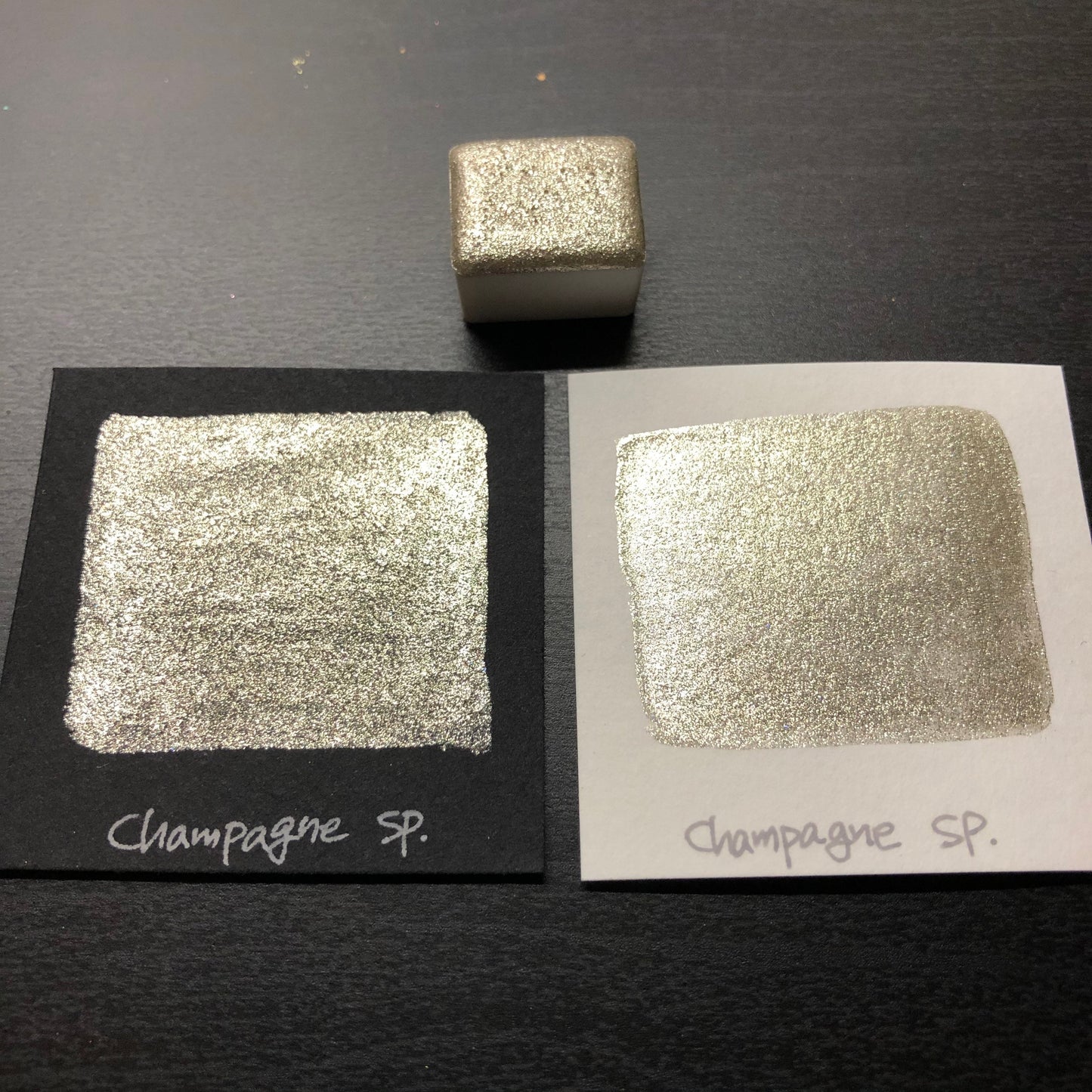 Champagne sparkle gold GDSP watercolor paints half pans