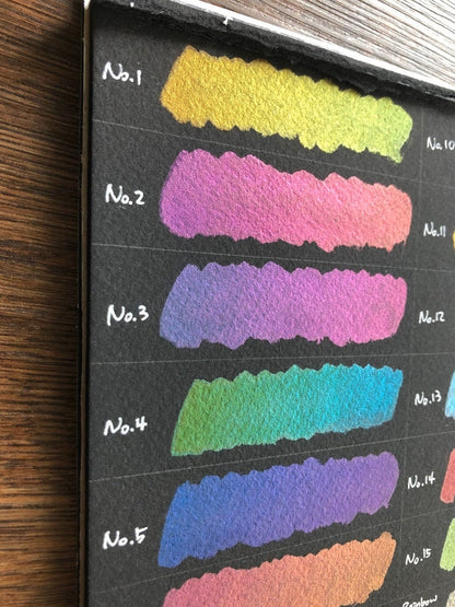 Button Number Set Handmade Color shift Chrome Watercolor Paint
