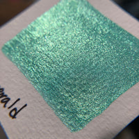 Emerald teal watercolor paints Half pan
