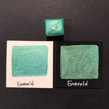 Emerald teal watercolor paints Half pan