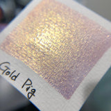 Pink gold set shimmer watercolor paint