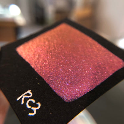 RC 3 Chameleon color shift glitter pigments watercolor paint half pan
