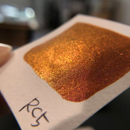 RC 5 Chameleon color shift glitter pigments watercolor paint half pan