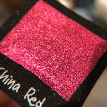 China Red watercolor paints half pans