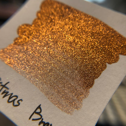 Bronze Christmas Chrome watercolor paint half pan