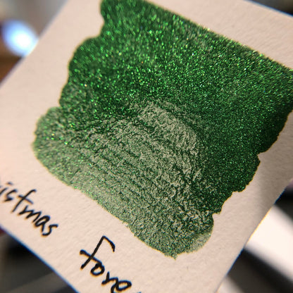 Forest Christmas Chrome watercolor paint half pan