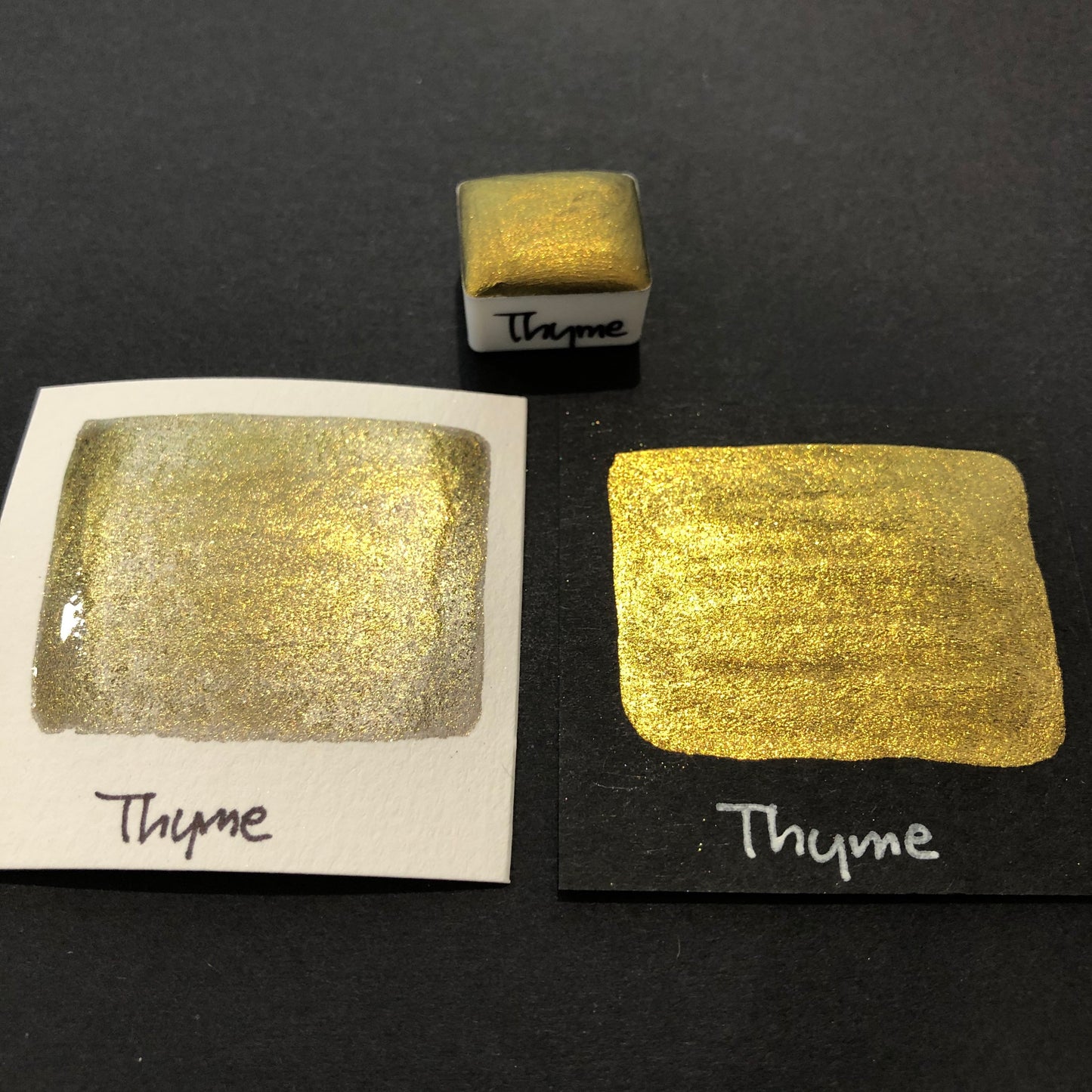 Thyme gold watercolor paints Half pan