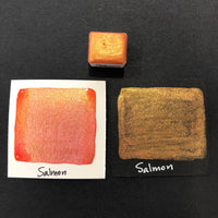 Salmon Orange watercolor paints Half pans