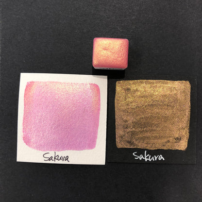 Sakura pink watercolor paints Half pans