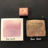 Rose Gold pink watercolor paints Half pan