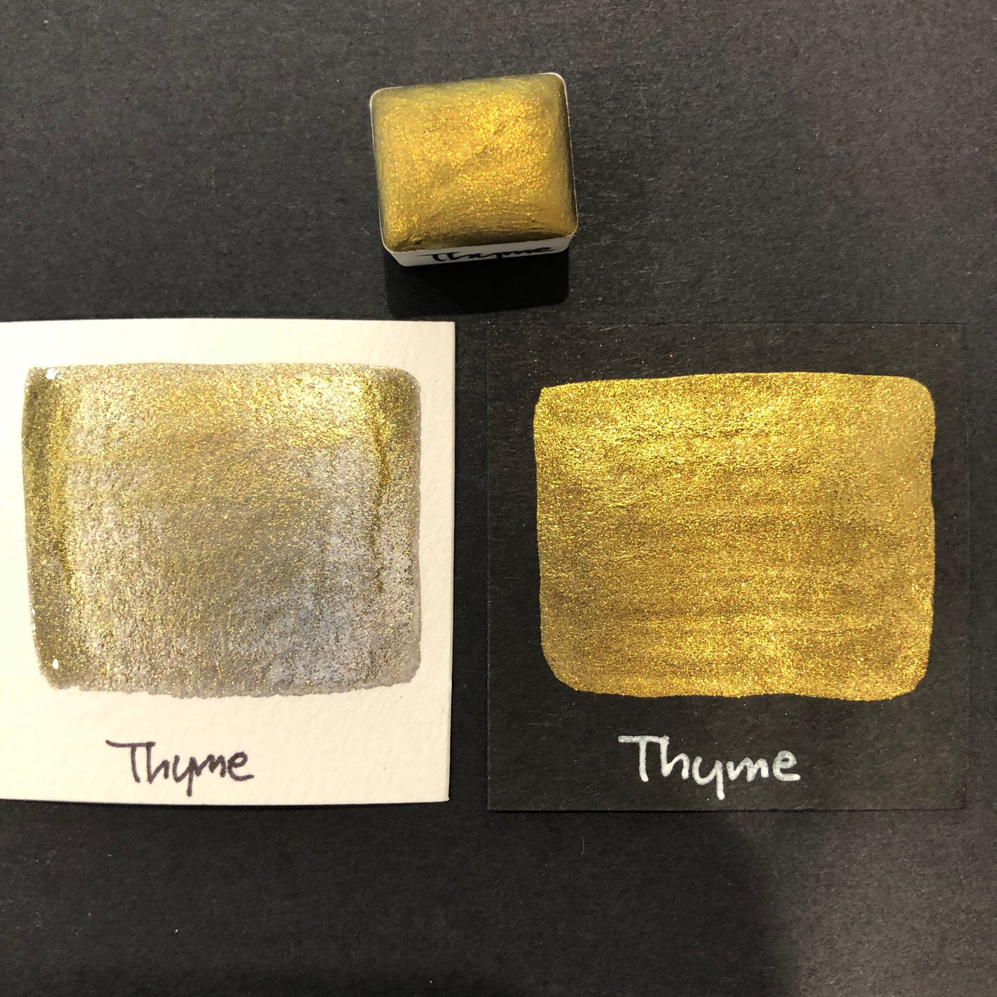 Thyme gold watercolor paints Half pan