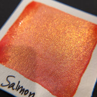 Salmon Orange watercolor paints Half pans