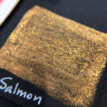 Salmon Orange watercolor paints Half pans