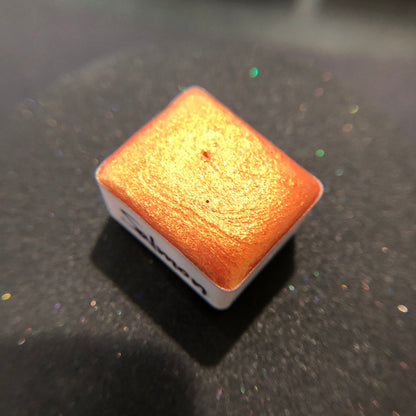 Salmon Orange watercolor paints Half pans