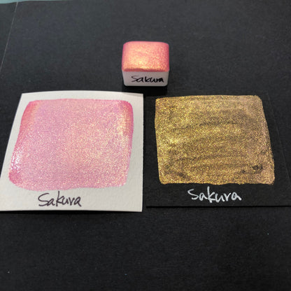 Sakura pink watercolor paints Half pans