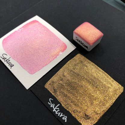 Sakura pink watercolor paints Half pans