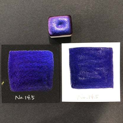 No. 14.5 Shiny handmade colorshift watercolor paints Half pan