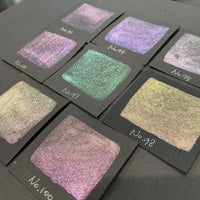 Button Amazon set handmade shimmer watercolor colorshift paint