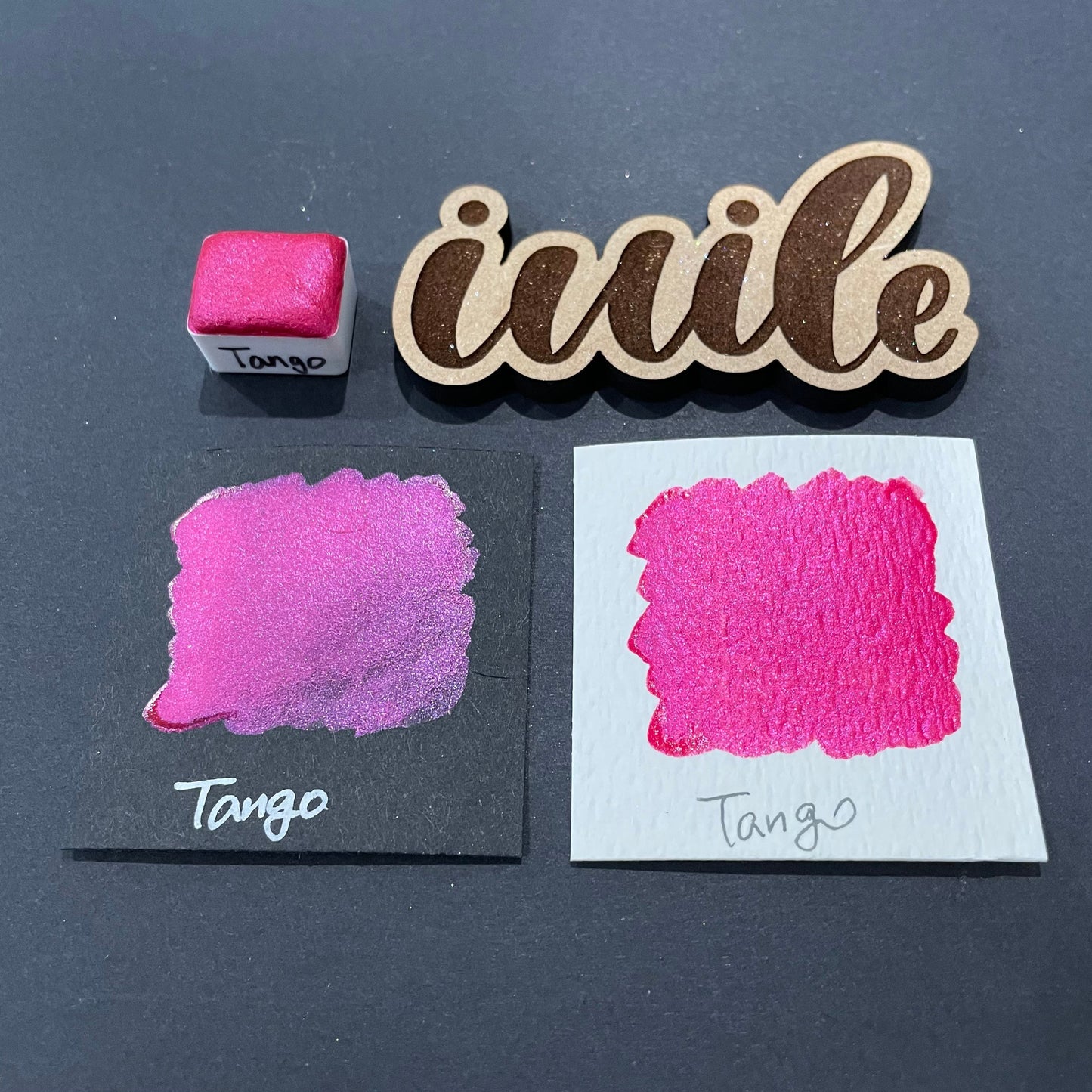 Tango pink watercolor paints Half pans