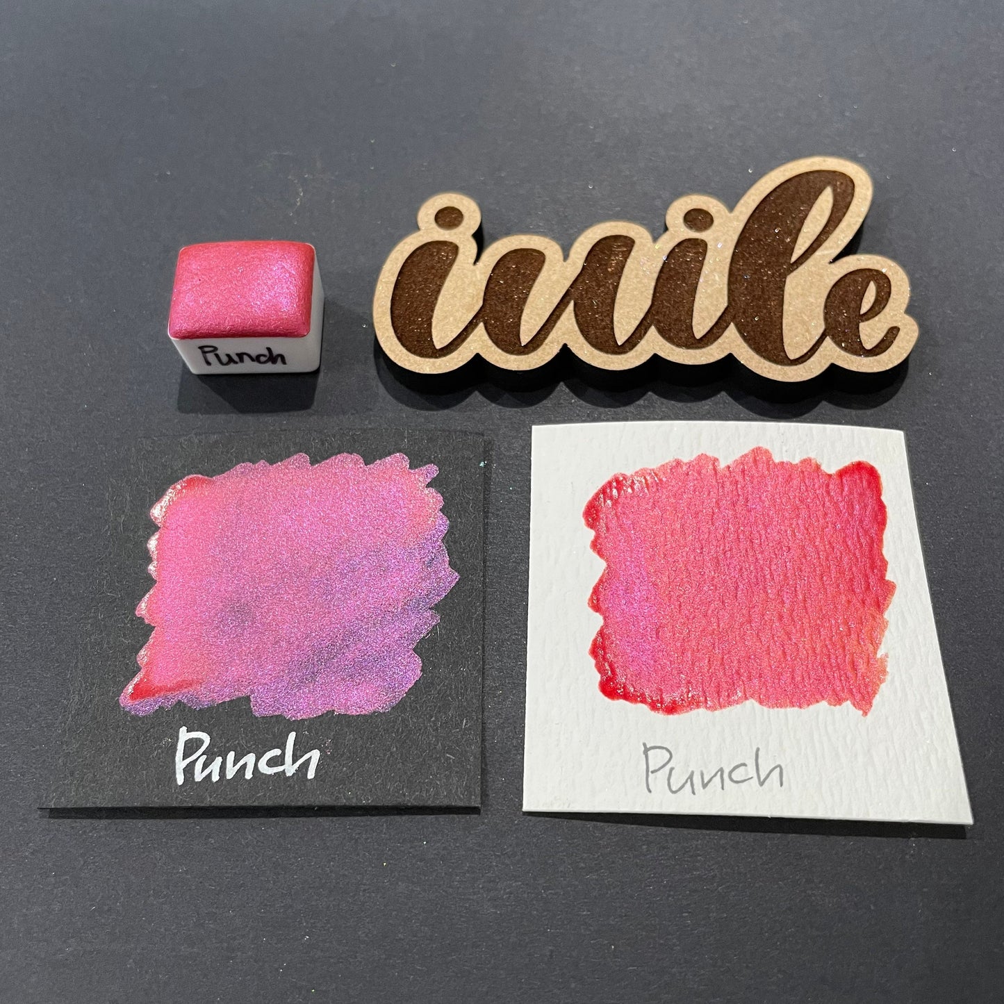 Punch pink watercolor paints Half pans