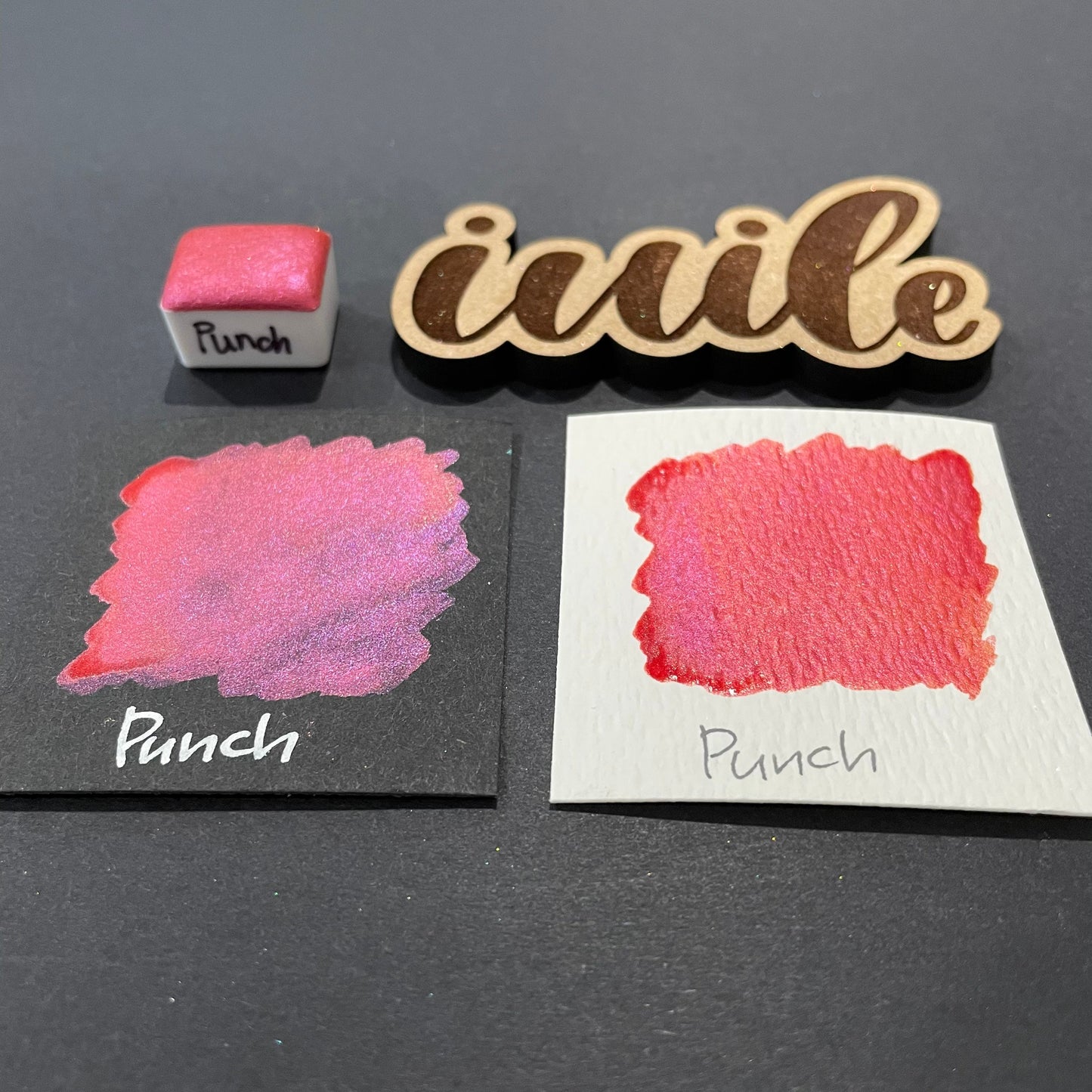 Punch pink watercolor paints Half pans