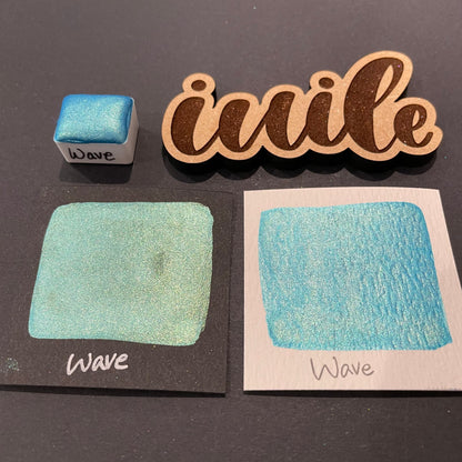 Wave teal watercolor paints Half pans