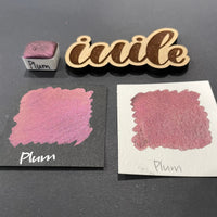 Plum red watercolor paints Half pans