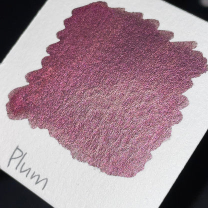 Plum red watercolor paints Half pans