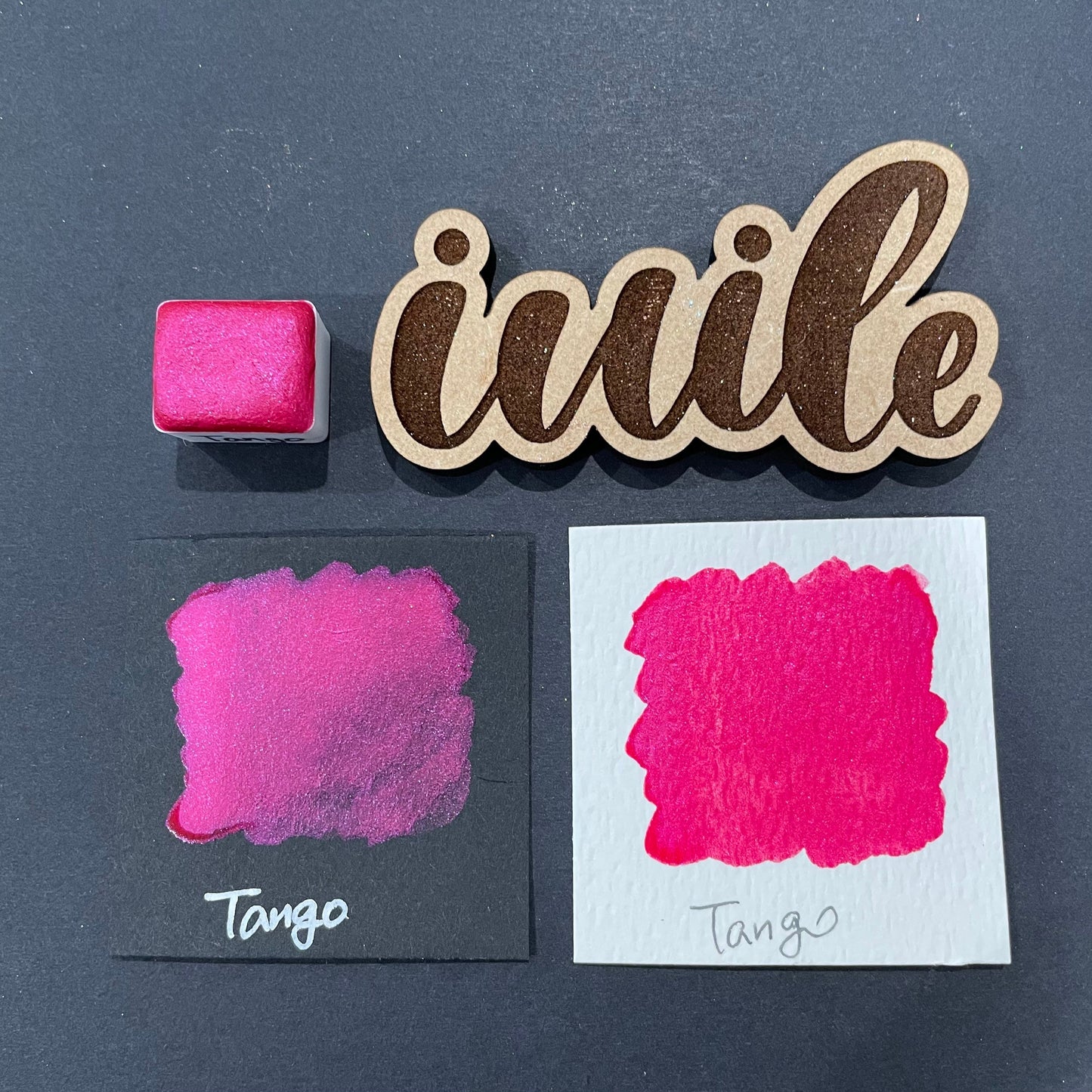 Tango pink watercolor paints Half pans