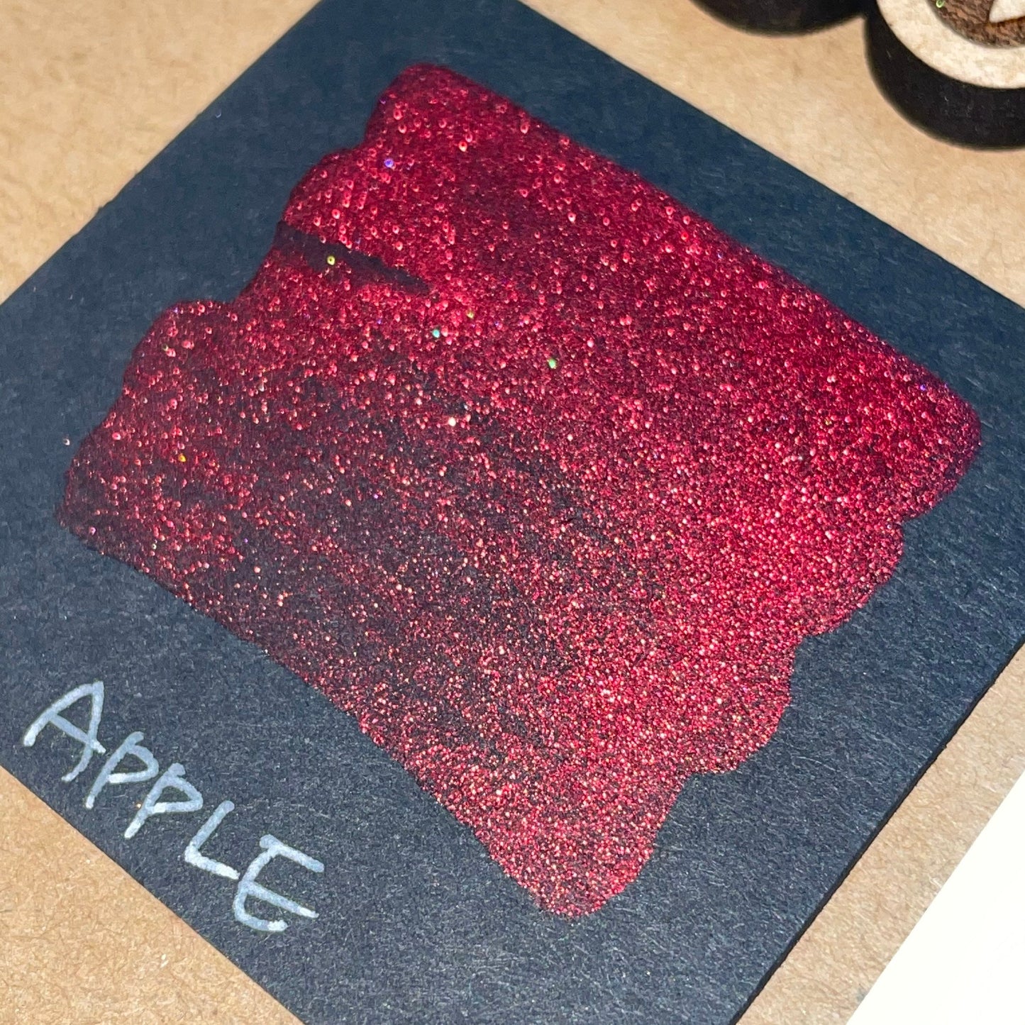 Apple Christmas handmade watercolor paints half pan